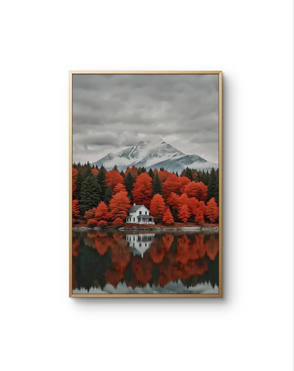 Bellucci - Autumn Reflections by the Lake — Fotografia stampa d'arte di Bellucci