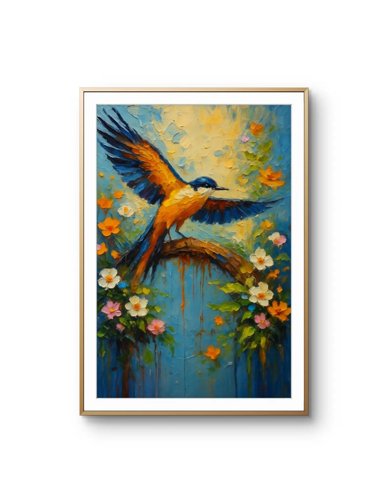 Elena Aureli - The Flight of Colorful Freedom — Mixed Media stampa d'arte di Elena Aureli