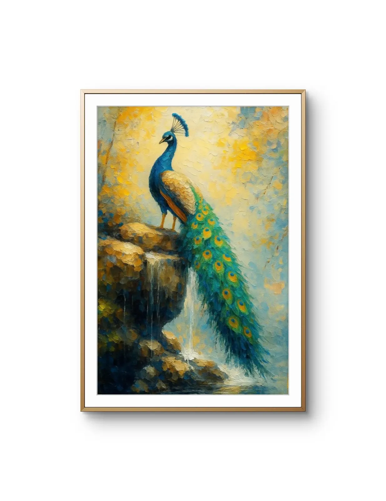 Elena Aureli - The Majestic Peacock — Mixed Media stampa d'arte di Elena Aureli