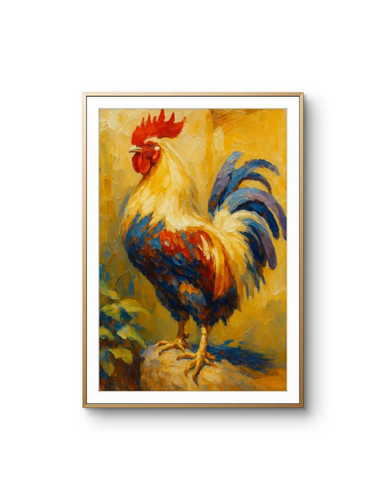 Elena Aureli - The Proud Rooster — Mixed Media stampa d'arte di Elena Aureli