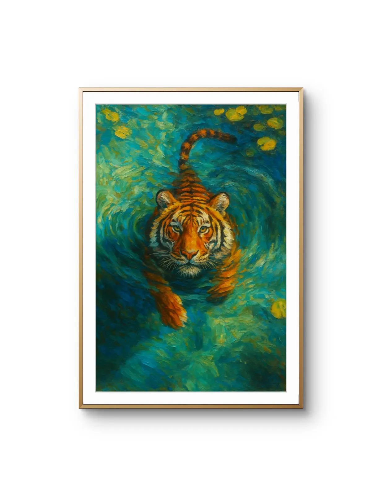 Elena Aureli - The Tiger's Journey — Mixed Media stampa d'arte di Elena Aureli