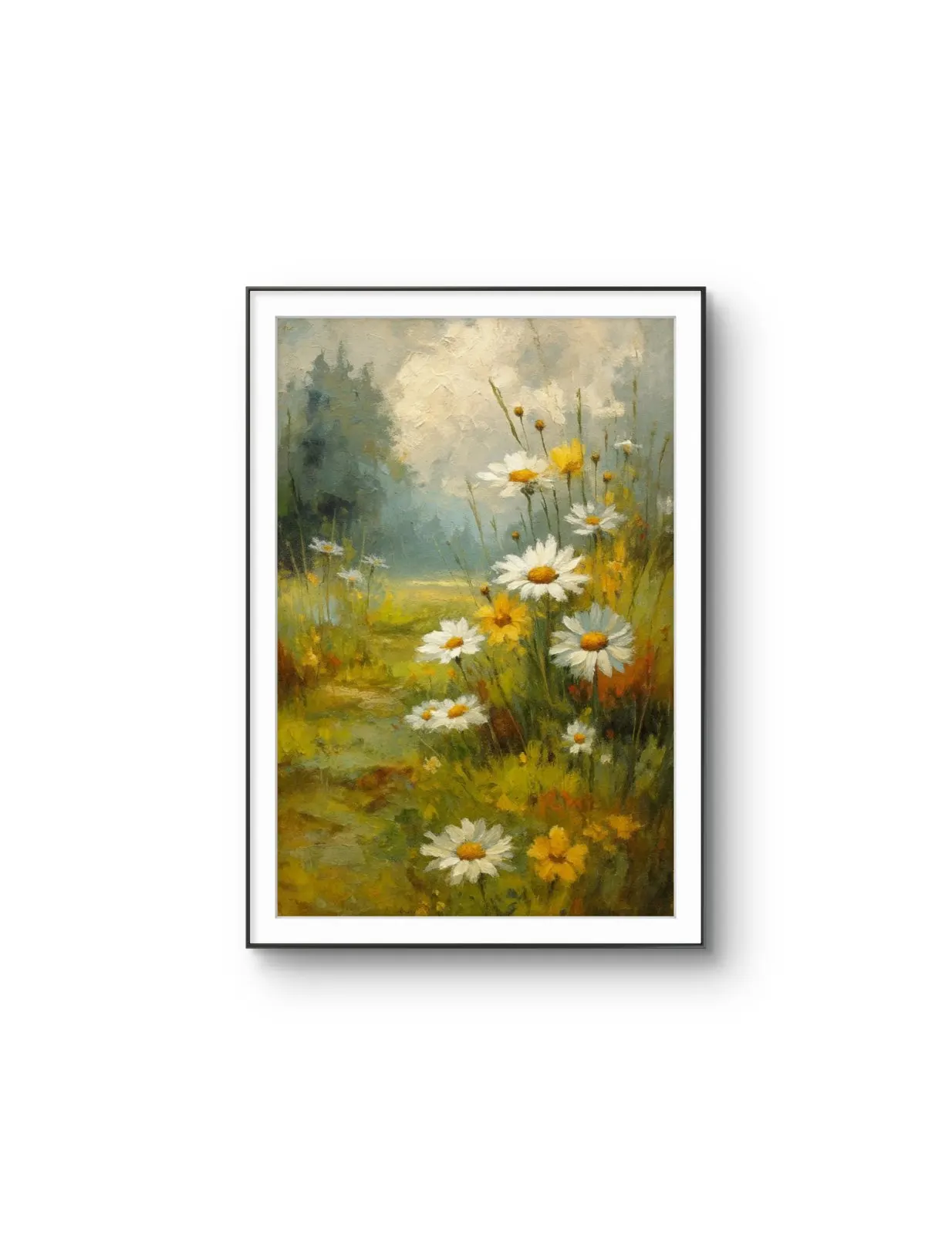 Henri des Bois - Daisy Path — Mixed Media stampa d'arte di Henri des Bois