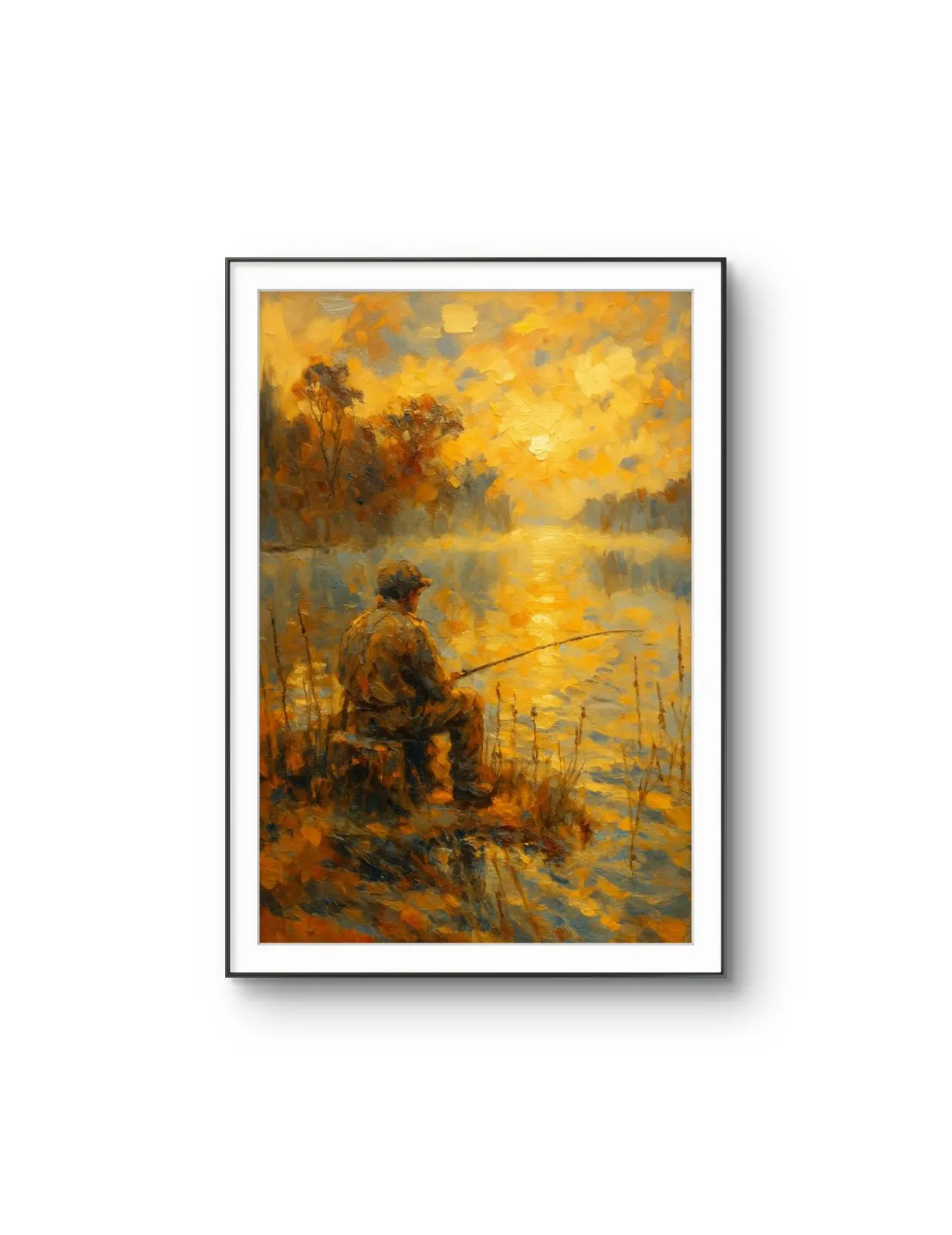 Henri des Bois - Golden Tranquility — Mixed Media stampa d'arte di Henri des Bois