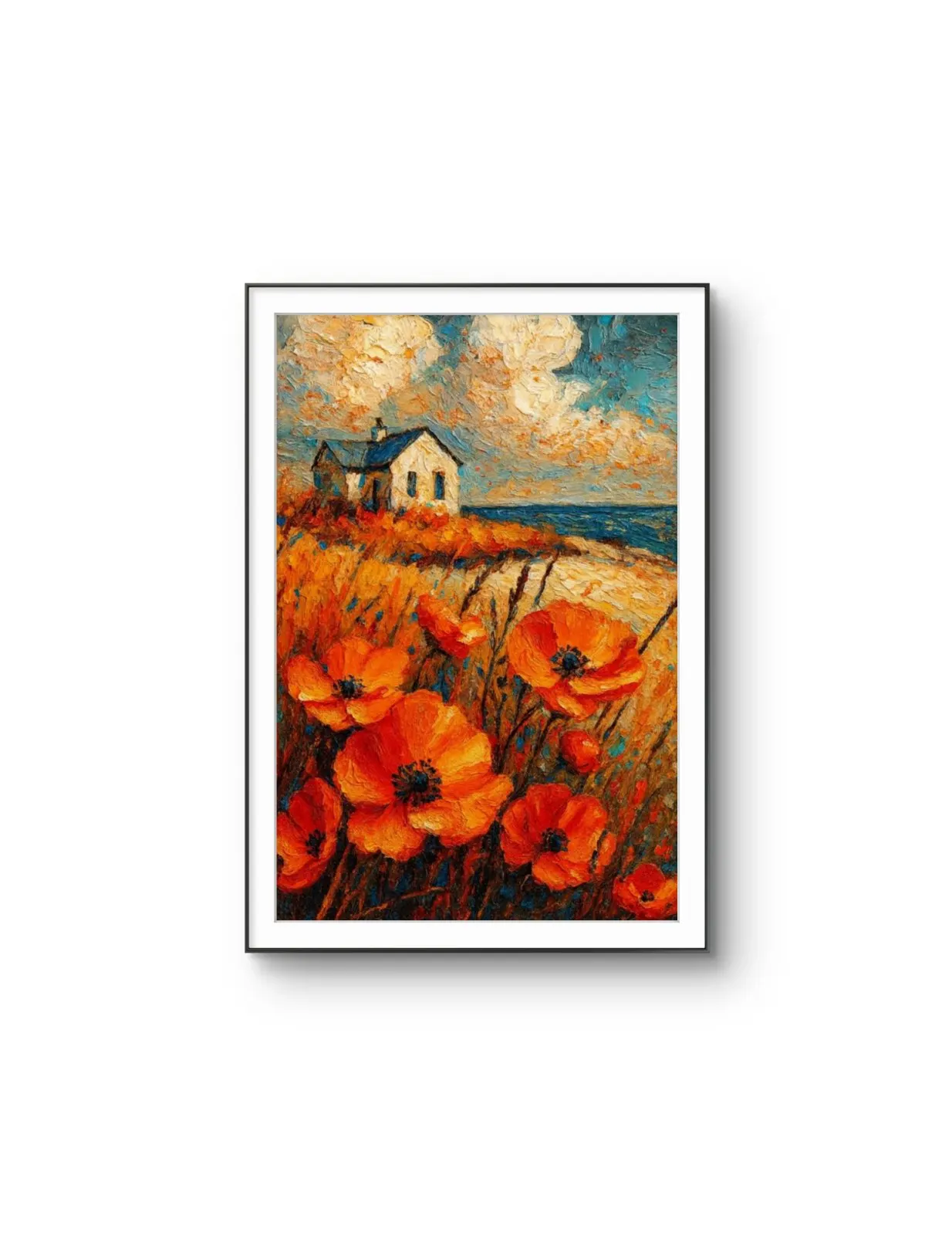 Henri des Bois - Seaside Blossoms — Mixed Media stampa d'arte di Henri des Bois