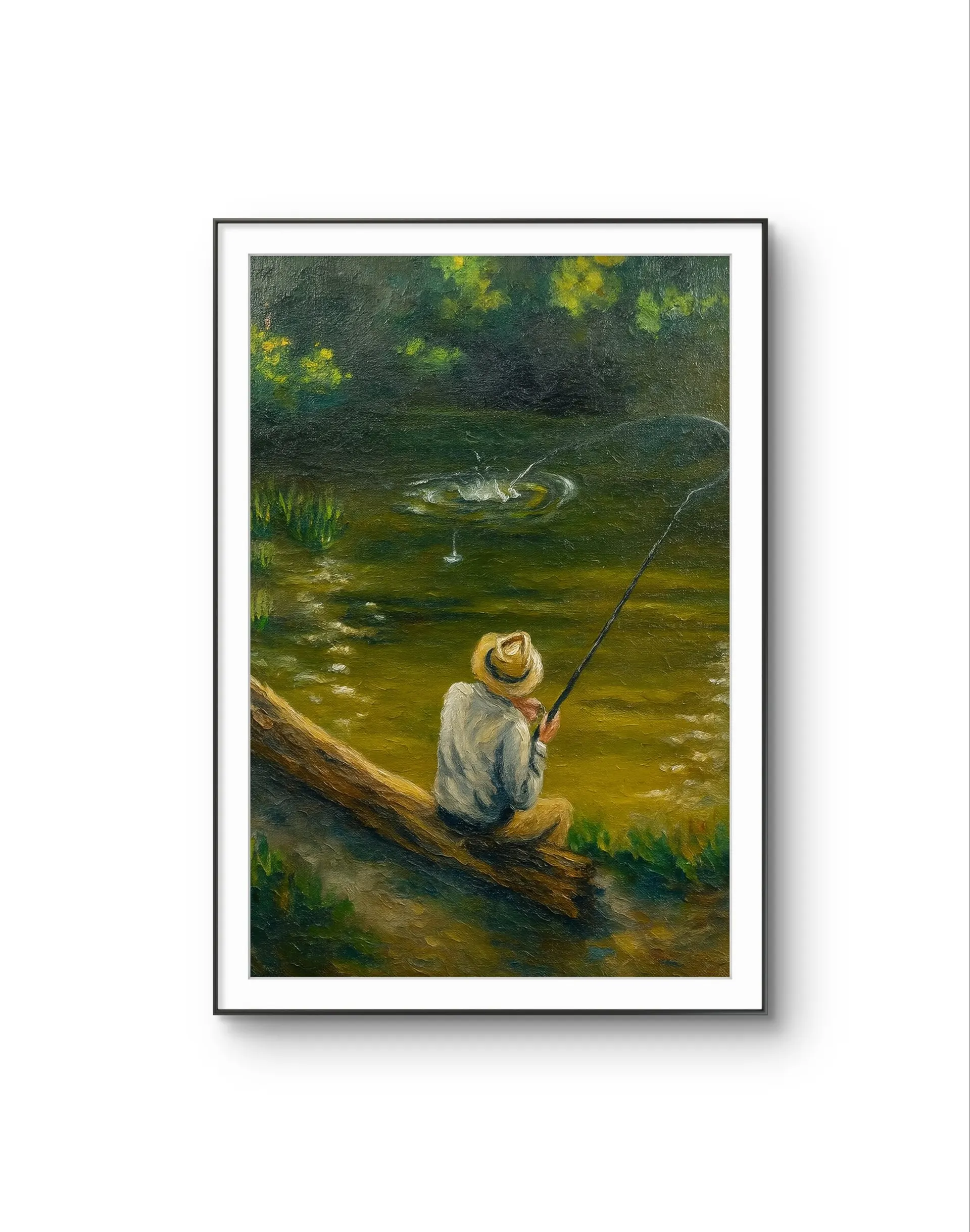 Henri des Bois - The Quiet Catch — Mixed Media stampa d'arte di Henri des Bois