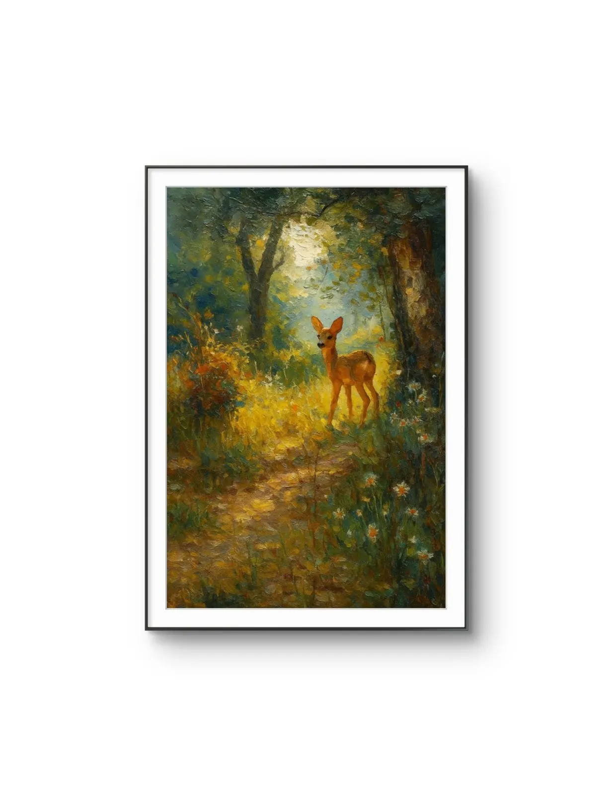 Henri des Bois - The Woodland Wanderer — Mixed Media stampa d'arte di Henri des Bois