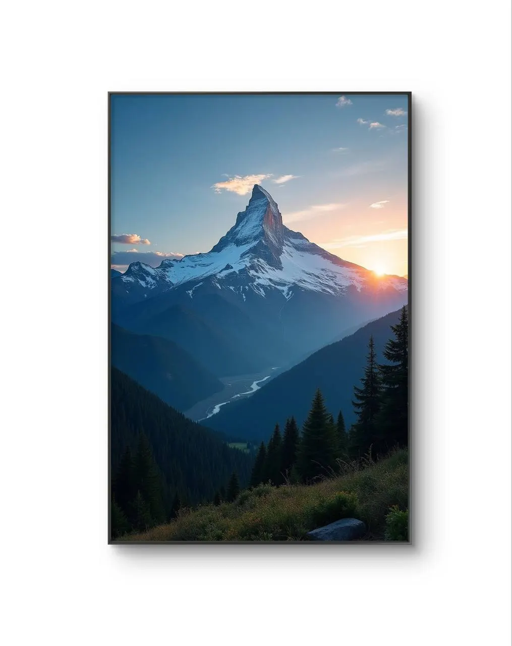 LumièreVue -  The Summit’s Embrace — Fotografia stampa d'arte di LumièreVue
